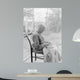 Elder Woman Cutting Fruit Wall Decal
