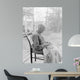 Elder Woman Cutting Fruit Wall Decal
