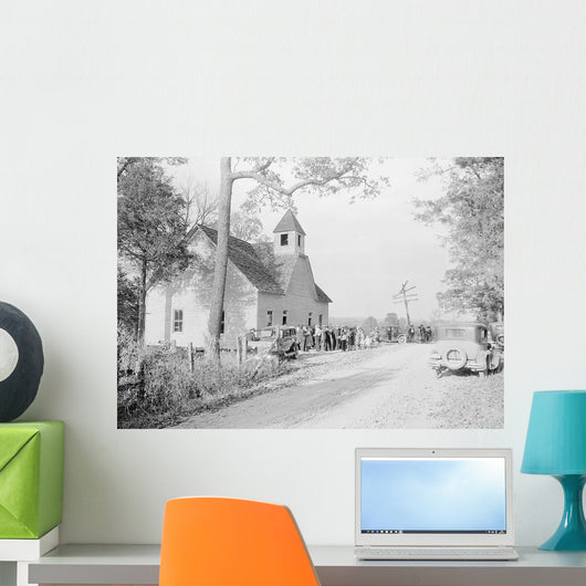 Congregation Leaving Service Country Wall Decal