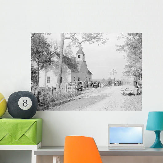 Congregation Leaving Service Country Wall Decal