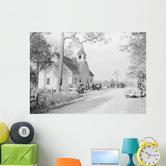 Congregation Leaving Service Country Wall Decal