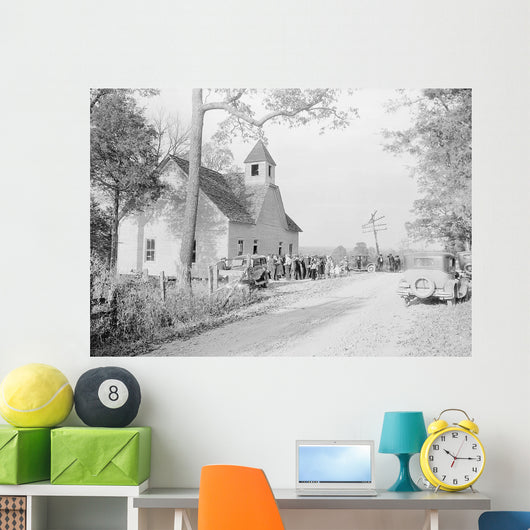 Congregation Leaving Service Country Wall Decal