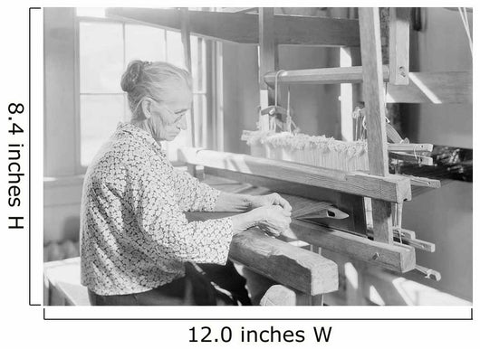 Woman Weaving Old-fashioned Jean Wall Decal