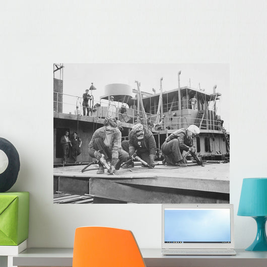 Three Women Chippers Working Wall Decal