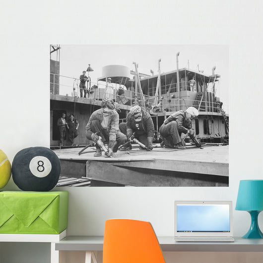 Three Women Chippers Working Wall Decal