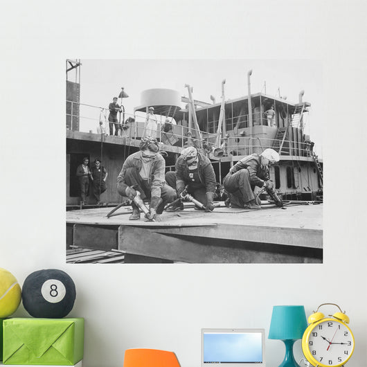 Three Women Chippers Working Wall Decal