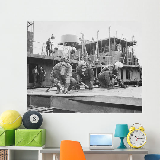 Three Women Chippers Working Wall Decal