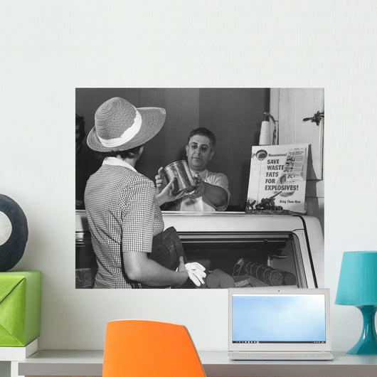 Woman Donates Her Cooking Wall Decal
