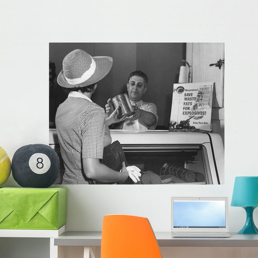 Woman Donates Her Cooking Wall Decal
