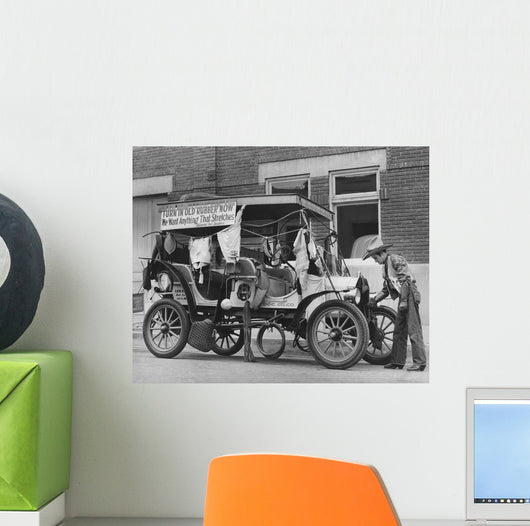 Person Donating Their Rubber Wall Decal