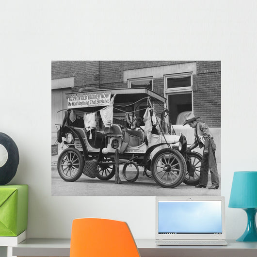Person Donating Their Rubber Wall Decal