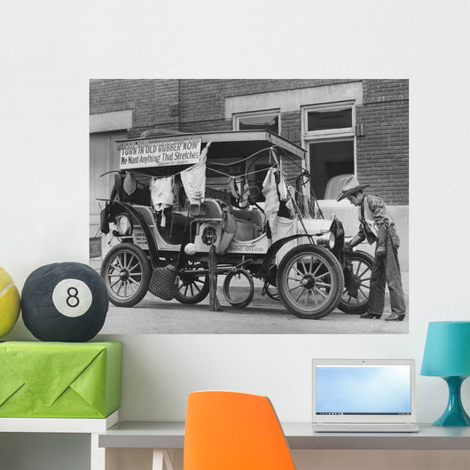 Person Donating Their Rubber Wall Decal