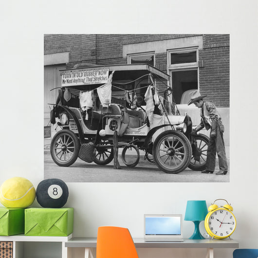 Person Donating Their Rubber Wall Decal