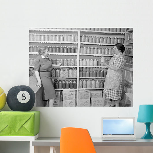 Two Women Standing Kitchen Wall Decal