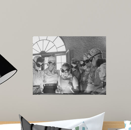 Women Learning War Work Wall Decal