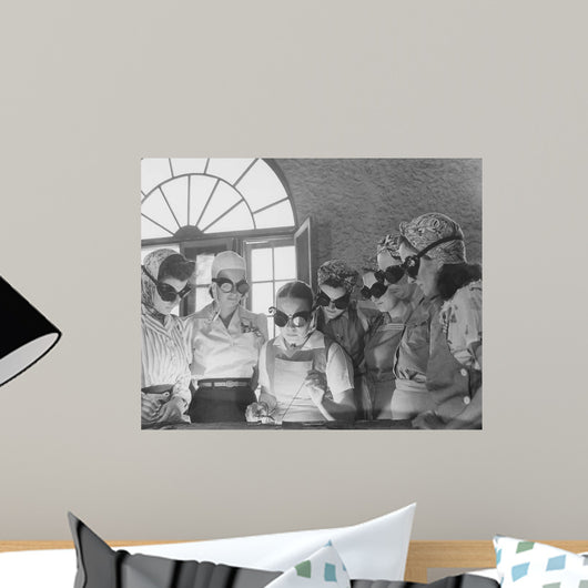 Women Learning War Work Wall Decal