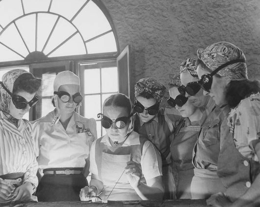 Women Learning War Work Wall Decal