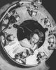 Woman Assembles Part Cowling Wall Decal