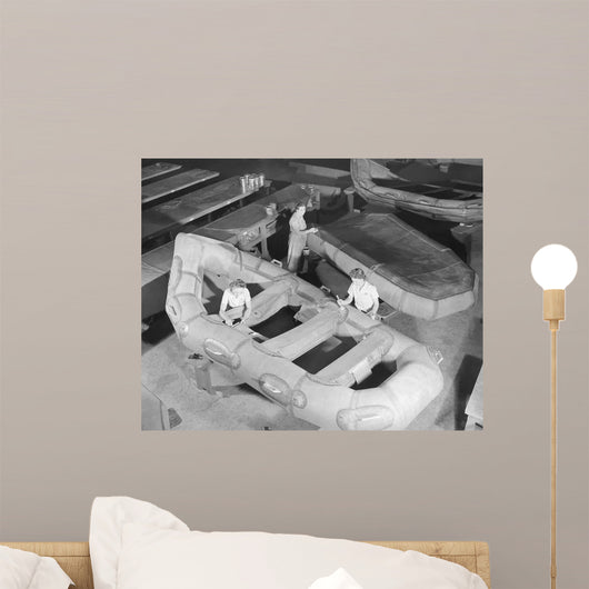 Women Workers Building Assault Wall Decal