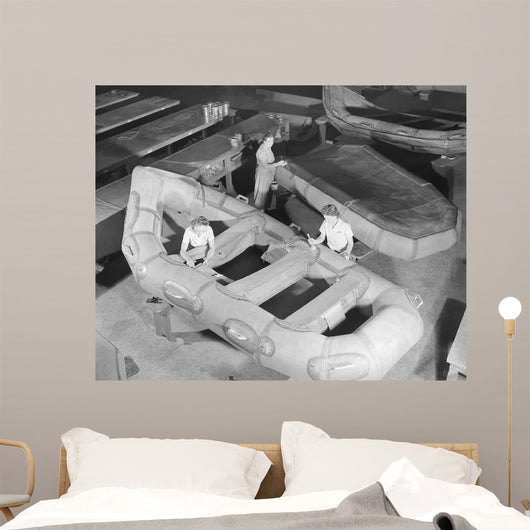 Women Workers Building Assault Wall Decal