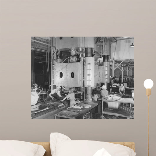 Women Working Heavy Machinery Wall Decal