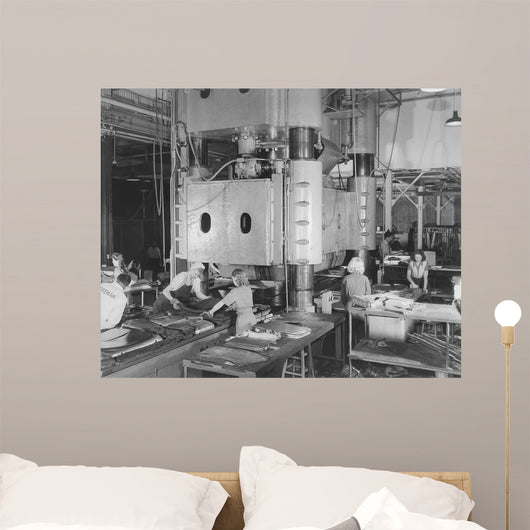 Women Working Heavy Machinery Wall Decal