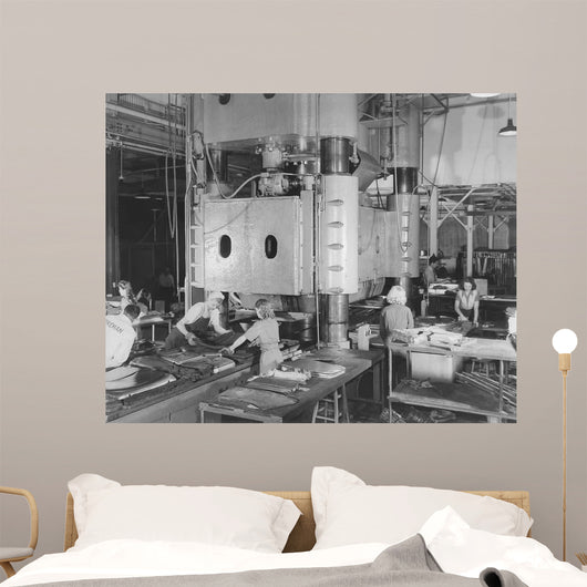 Women Working Heavy Machinery Wall Decal