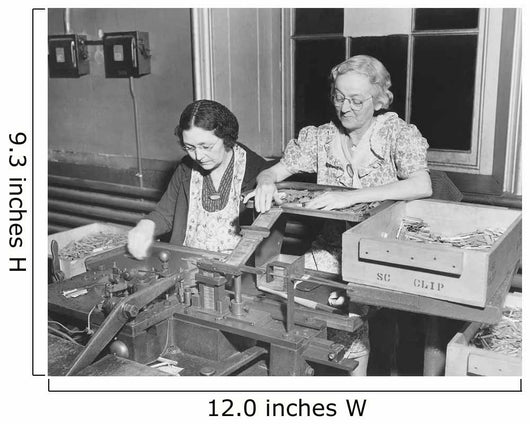 Women Assembling 30 Caliber Wall Decal