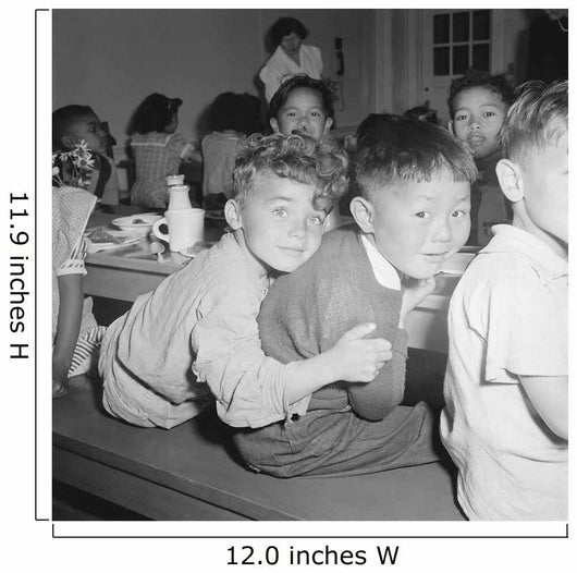 Japanese-American Boy Gets Hug Wall Decal