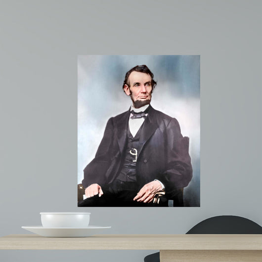 Portrait President Abraham Lincoln Wall Decal Design 1