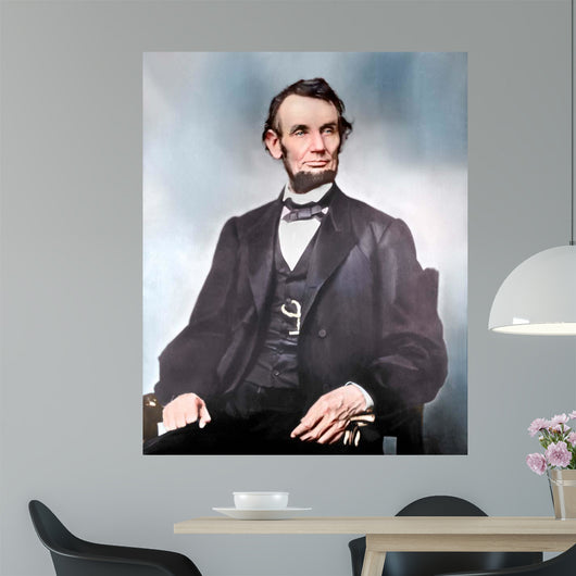 Portrait President Abraham Lincoln Wall Decal Design 1