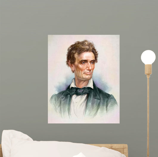 Portrait Young Abraham Lincoln Wall Decal Design 2