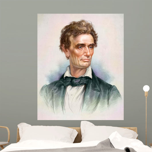 Portrait Young Abraham Lincoln Wall Decal Design 2