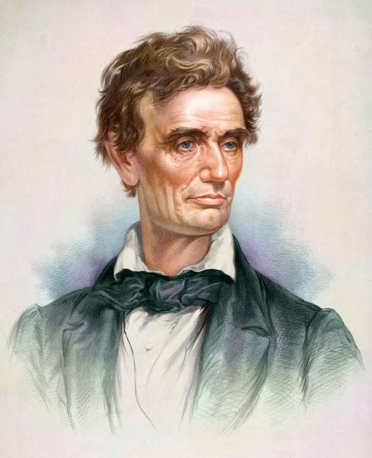Portrait Young Abraham Lincoln Wall Decal Design 2