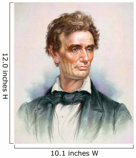 Portrait Young Abraham Lincoln Wall Decal Design 2
