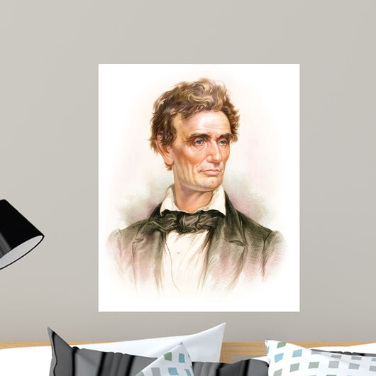 Portrait Young Abraham Lincoln Wall Decal Design 1