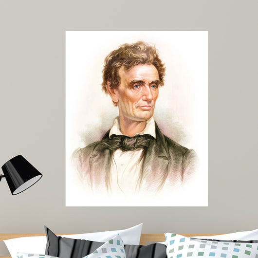 Portrait Young Abraham Lincoln Wall Decal Design 1