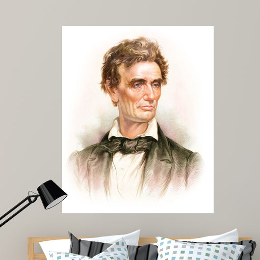 Portrait Young Abraham Lincoln Wall Decal Design 1