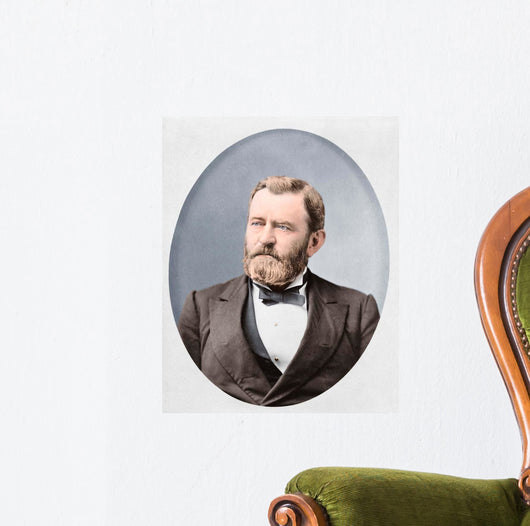 Head-and-shoulders Portrait Ulysses S Wall Decal Design 2