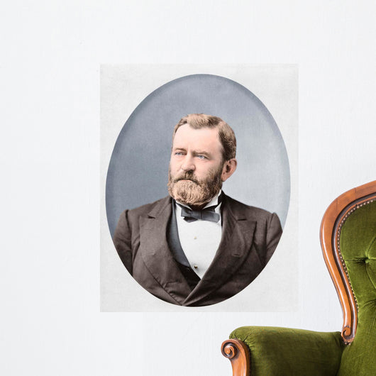 Head-and-shoulders Portrait Ulysses S Wall Decal Design 2