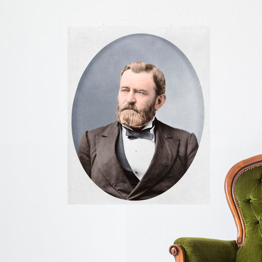 Head-and-shoulders Portrait Ulysses S Wall Decal Design 2