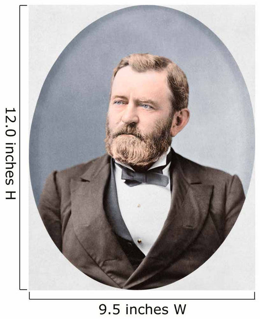 Head-and-shoulders Portrait Ulysses S Wall Decal Design 2