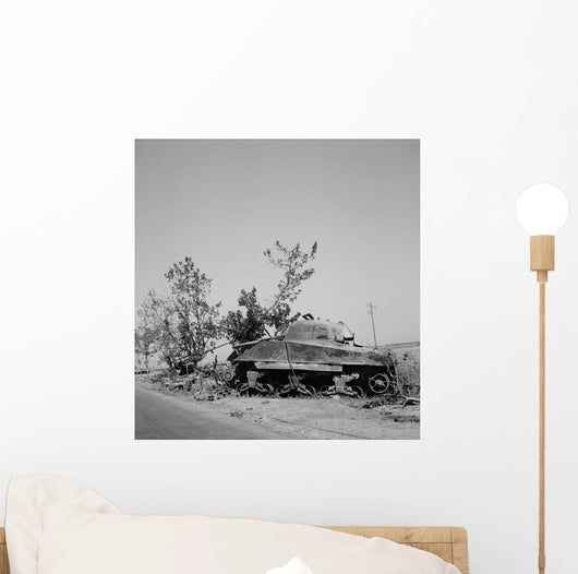 Wreckage General Sherman Tank Wall Decal
