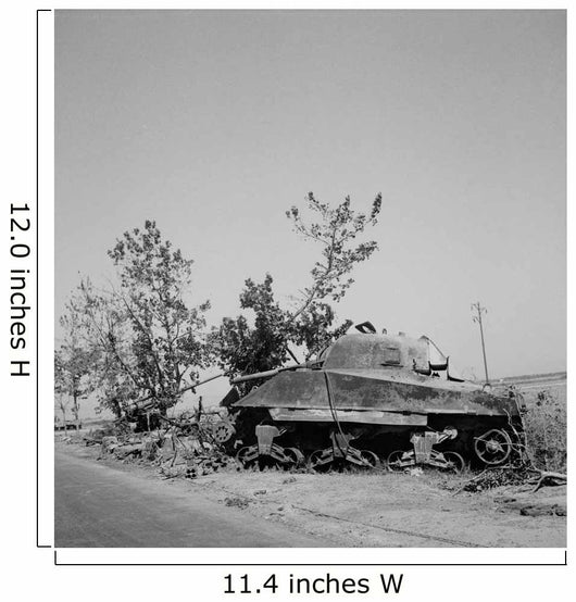 Wreckage General Sherman Tank Wall Decal