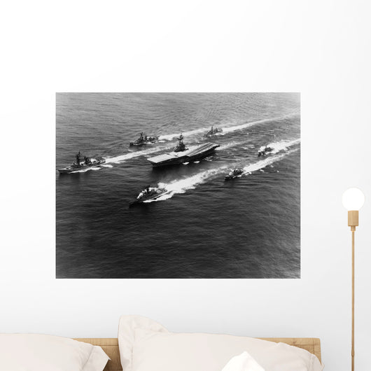 Uss Yorktown Surrounded Her Wall Decal