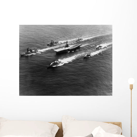Uss Yorktown Surrounded Her Wall Decal