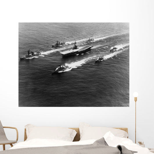 Uss Yorktown Surrounded Her Wall Decal