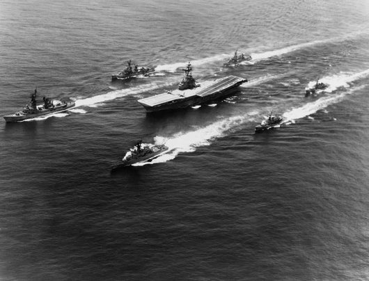 Uss Yorktown Surrounded Her Wall Decal
