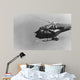 Uh-1 Helicopter Gunship Fires Wall Decal