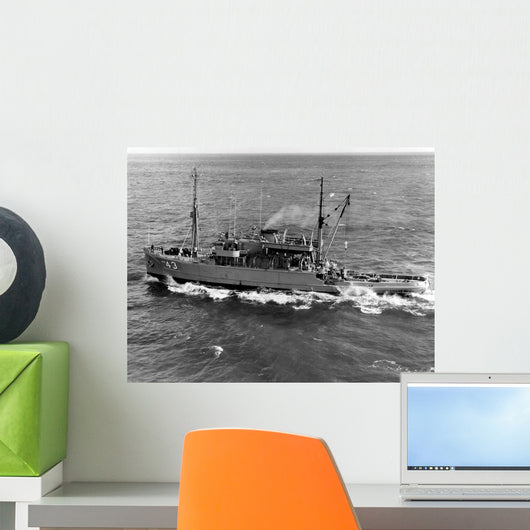 Salvage Ship Uss Recovery Wall Decal